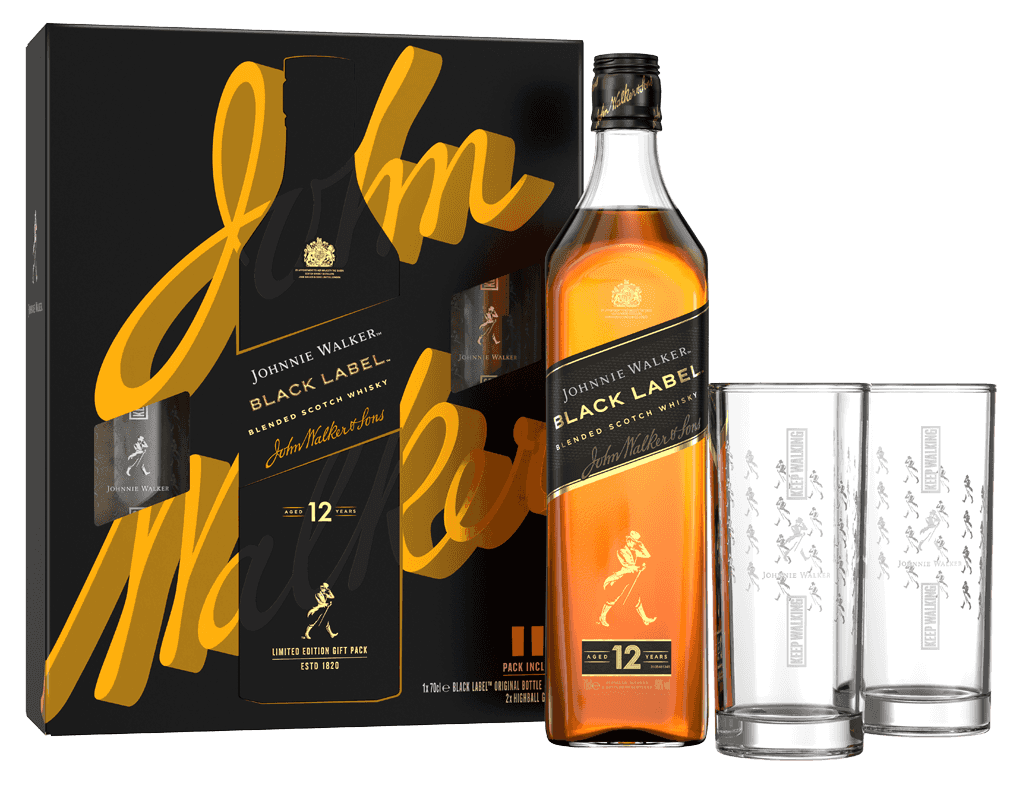 Whisky Johnnie Walker Black Label 40% 0,7l + 2 Poháre 2021