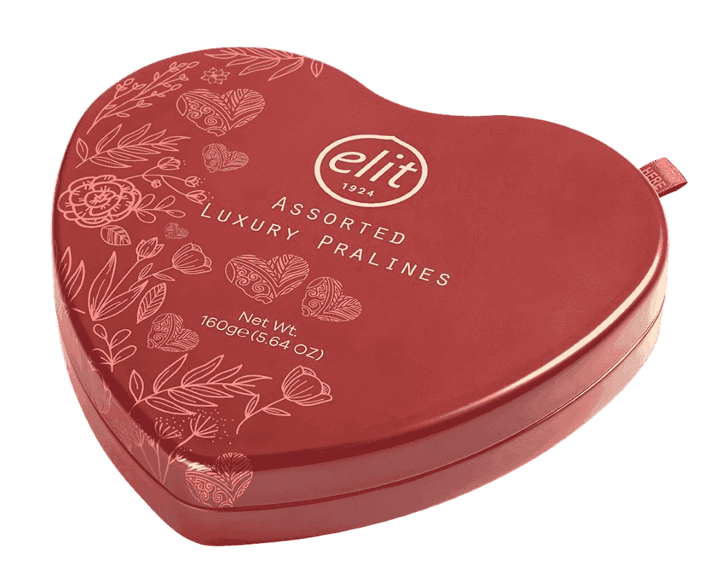 Bonbóny Elit Luxory Pralines Big Heart Tin 160g